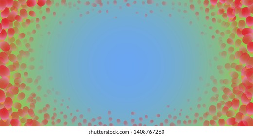 Petals. Flying petals. Bright spring background with colored petals. Simple gentle template for the card, invitation, printing. Fashionable decoration with beautiful petals. Abstract background