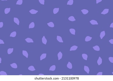 Petals gliding in the air. Falling floral or fruit trees petals seamless pattern. Early spring or summer. Purple background. Sketch vector illustration