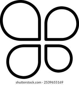 Blütenblätter Linie Symbol Illustration Vektor