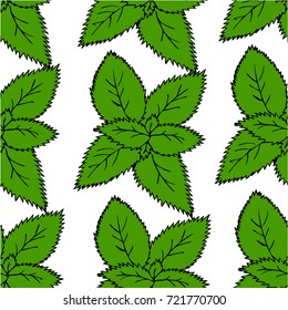 Petals mint vector illustration of style pattern