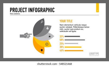 Petals Percentage Chart Slide Template