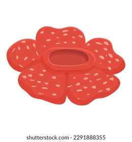 Petals rafflesia icon cartoon vector. Flower forest. Asian world