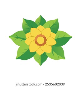
Petaluma flower isolated flat vector illustration on white background
