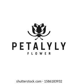 Petalyty logo design in vintage style