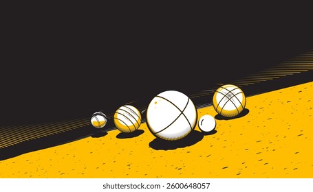 Petanque background design for banner, poster, flyer template. Sport concept
