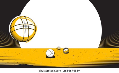 Projeto de fundo de Petanque. Conceito de esporte
