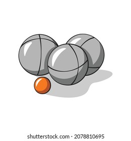 Petanque ball in drawing style isolated vector. Sport object illustration for your presentation, teaching materials or others as you want.