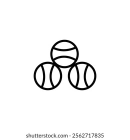 petanque icon from activity and hobbies collection. Thin linear petanque, game, ball outline icon isolated on white background. Line vector petanque sign,