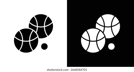 Icono de la petanca, icono plano del Vector. Ilustración plana.