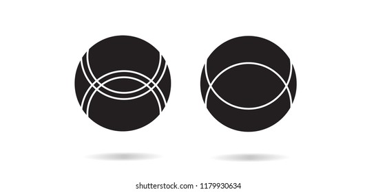 Petanque Icon - Petanque Vector Illustration EPS 10. Bocce Ball Set Icon.