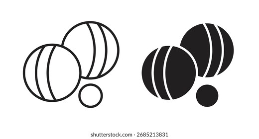 Símbolo de signo de Vector de icono de petanca