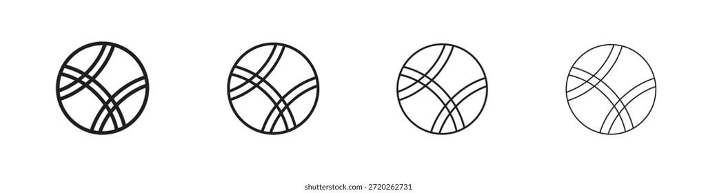 Petanque icons Outline vector symbol sign