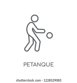 Petanque linear icon. Modern outline Petanque logo concept on white background from Activity and Hobbies collection. Suitable for use on web apps, mobile apps and print media.