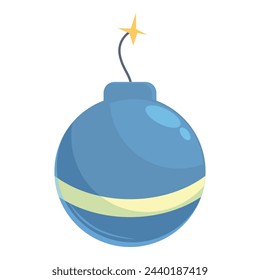 Petard bomb icon cartoon vector. Party game safety. Sparkle festival