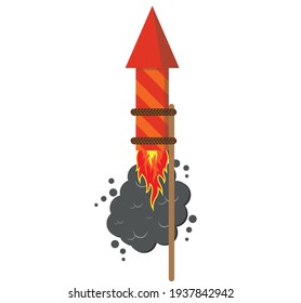 Petard. Celebratory fireworks. Salute. Festive attributes.