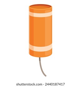 Petard fun object icon cartoon vector. Game safety explosion. Art celebration