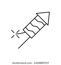 Petard icon, Firecracker petard symbol template for graphic and web design. vector illustration
