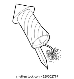 Petard icon. Outline illustration of petard vector icon for web