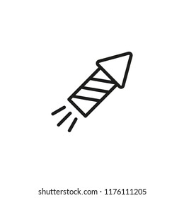 Petard line icon. Firecraker, firework, rocket. Festival concept. Vector illustration can be used for topics like holiday, carnival, celebration