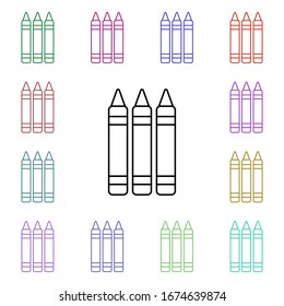 Petard line multi color style icon. Simple thin line, outline vector of toys icons for ui and ux, website or mobile application