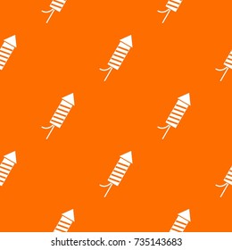 Petard pattern repeat seamless in orange color for any design. Vector geometric illustration