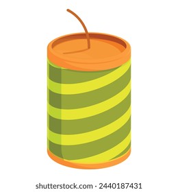 Petard safety icon cartoon vector. Celebrate traditional event. Fun carnival