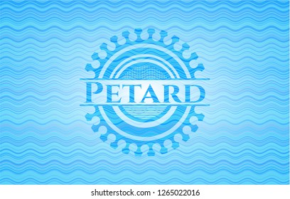 Petard water wave emblem background.