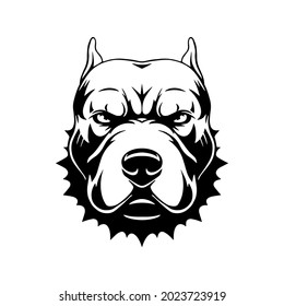 Pete bull head. Vector illustration. Angry dog svg