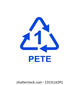 PETE icon. Vector illustration