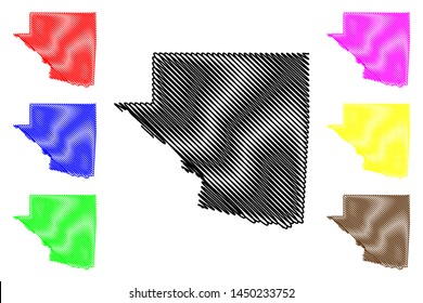 Peten Department (Republic of Guatemala, Departments of Guatemala) map vector illustration, scribble sketch Peten map