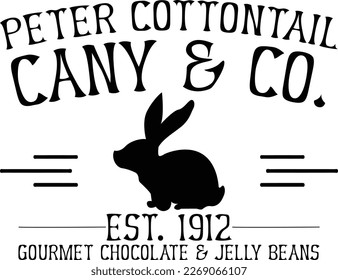 peter cottontail canyco. est 1912 gourmet chocolate  jelly beans