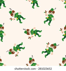 Peter Pan , Cartoon Seamless Pattern Background