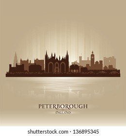 Cambridge England City Skyline Silhouette Vector Stock Vector (royalty 