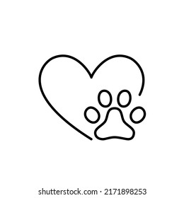Pet-friendly animal lover label. Pixel perfect, editable stroke line icon