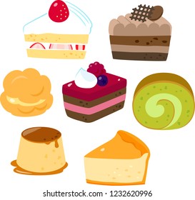 Petit Gateau illustration set