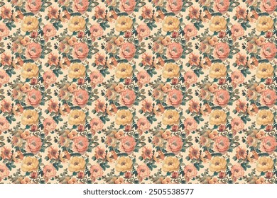 Flores pequeñas y encantadoras con un diseño suave. Hermosos ramos. Millefleurs à la liberty. Fondos con flores para su uso en textiles, decoupage, scrapbooking, rellenos de patrones, cubiertas y superficies