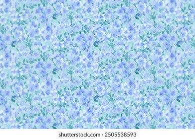 petite, charming flowers with a smooth design. Beautiful bouquets. Millefleurs à la liberty. Backgrounds with flowers for use in textiles, decoupage, scrapbooking, pattern fills, covers, and surfaces