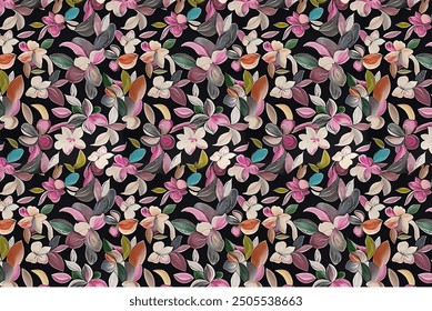 petite, charming flowers with a smooth design. Beautiful bouquets. Millefleurs à la liberty. Backgrounds with flowers for use in textiles, decoupage, scrapbooking, pattern fills, covers, and surfaces