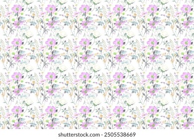 Flores pequeñas y encantadoras con un diseño suave. Hermosos ramos. Millefleurs à la liberty. Fondos con flores para su uso en textiles, decoupage, scrapbooking, rellenos de patrones, cubiertas y superficies