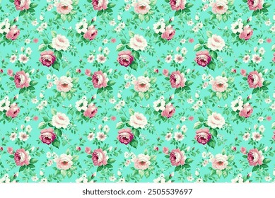 petite, charming flowers with a smooth design. Beautiful bouquets. Millefleurs à la liberty. Backgrounds with flowers for use in textiles, decoupage, scrapbooking, pattern fills, covers, and surfaces