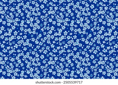 petite, charming flowers with a smooth design. Beautiful bouquets. Millefleurs à la liberty. Backgrounds with flowers for use in textiles, decoupage, scrapbooking, pattern fills, covers, and surfaces