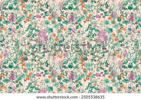 petite, charming flowers with a smooth design. Beautiful bouquets. Millefleurs à la liberty. Backgrounds with flowers for use in textiles, decoupage, scrapbooking, pattern fills, covers, and surfaces