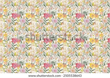 petite, charming flowers with a smooth design. Beautiful bouquets. Millefleurs à la liberty. Backgrounds with flowers for use in textiles, decoupage, scrapbooking, pattern fills, covers, and surfaces