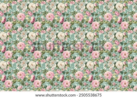 petite, charming flowers with a smooth design. Beautiful bouquets. Millefleurs à la liberty. Backgrounds with flowers for use in textiles, decoupage, scrapbooking, pattern fills, covers, and surfaces