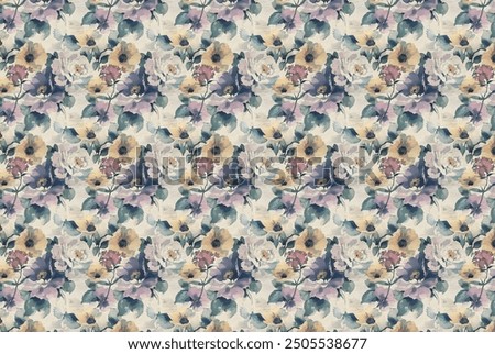 petite, charming flowers with a smooth design. Beautiful bouquets. Millefleurs à la liberty. Backgrounds with flowers for use in textiles, decoupage, scrapbooking, pattern fills, covers, and surfaces