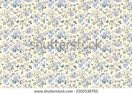 petite, charming flowers with a smooth design. Beautiful bouquets. Millefleurs à la liberty. Backgrounds with flowers for use in textiles, decoupage, scrapbooking, pattern fills, covers, and surfaces