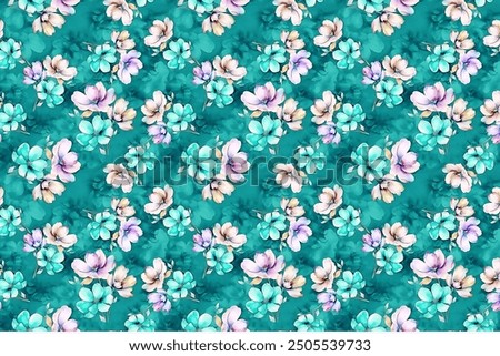 petite, charming flowers with a smooth design. Beautiful bouquets. Millefleurs à la liberty. Backgrounds with flowers for use in textiles, decoupage, scrapbooking, pattern fills, covers, and surfaces