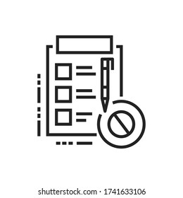 Petition black icon. Protest and voting. Pictogram for web page, mobile app, promo. Editable stroke