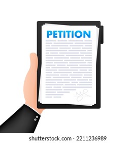 Petition Form On Laptop Screen. Making Choice, Democracy. Public Welfare Support.