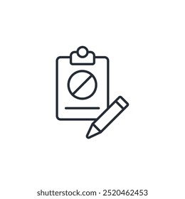 petition icon. vector.Editable stroke.linear style sign for use web design,logo.Symbol illustration.